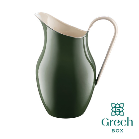 Emaliowany dzban na wodę lub kwiaty