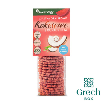 Ciastka orkiszowe Kokosowe z buraczkiem