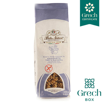 Makaron świderki z teffem, amarantusem i komosą ryżową