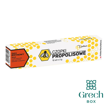 Czopki propolisowe z olejem rycynowym 12 szt.