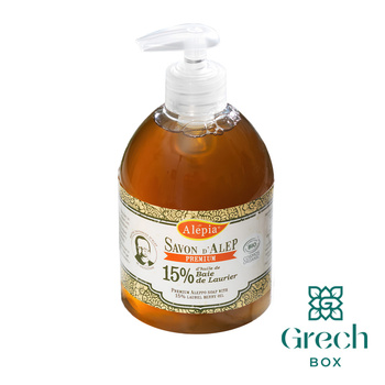 Mydło Aleppo w płynie z olejem laurowym 15%